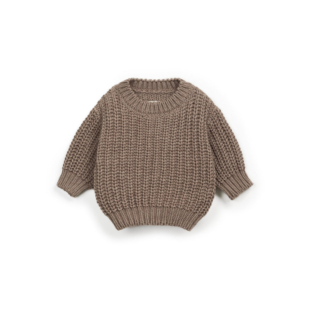 PLAY UP / Knitted Sweater - wooden memories