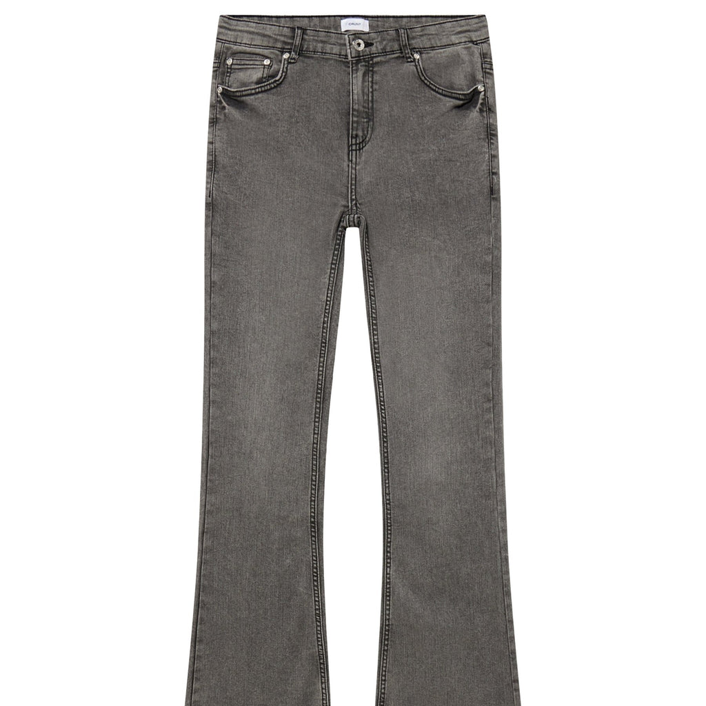 GRUNT - Texas Low Flare Jeans - grey