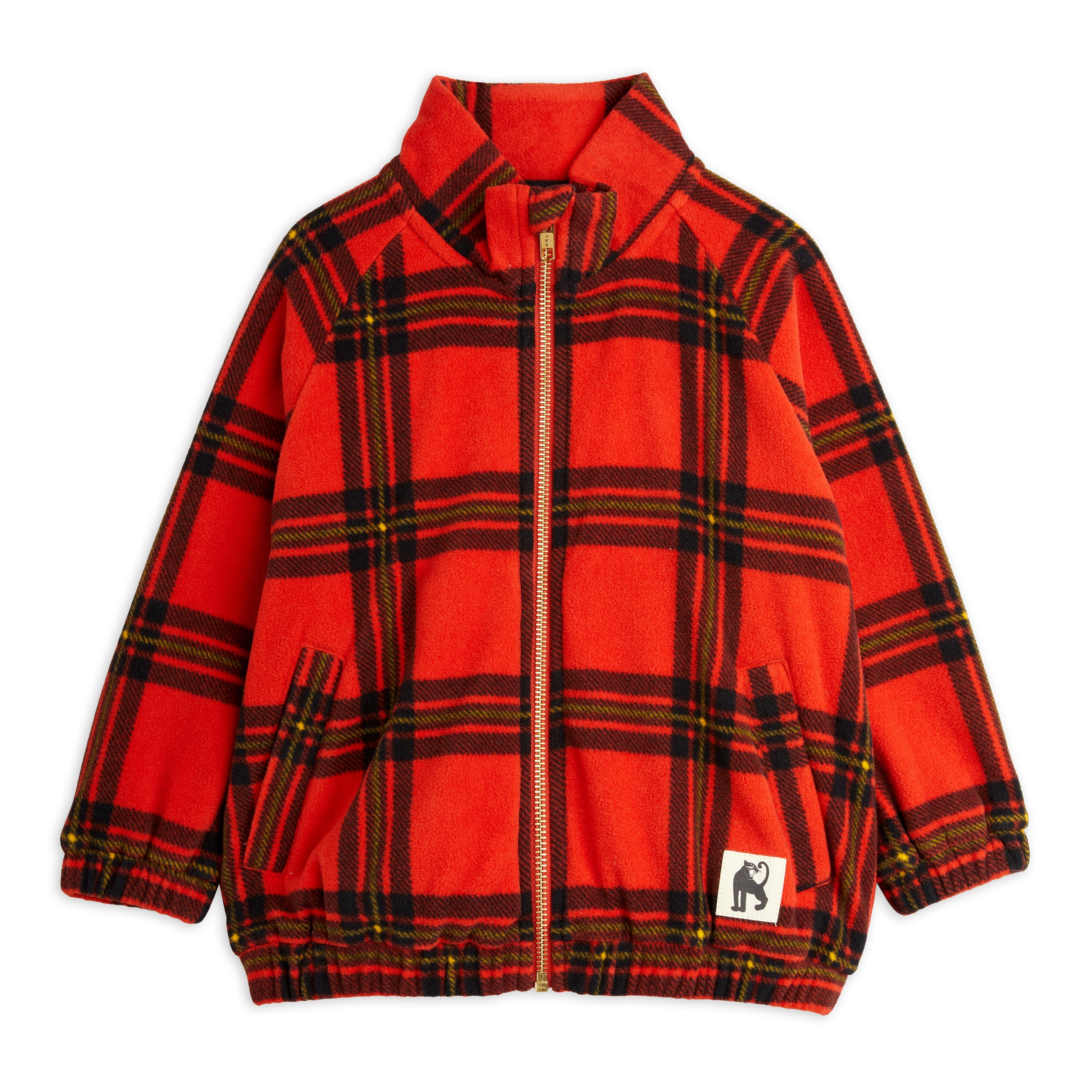 MINI RODINI / Check Fleece Jacket - red