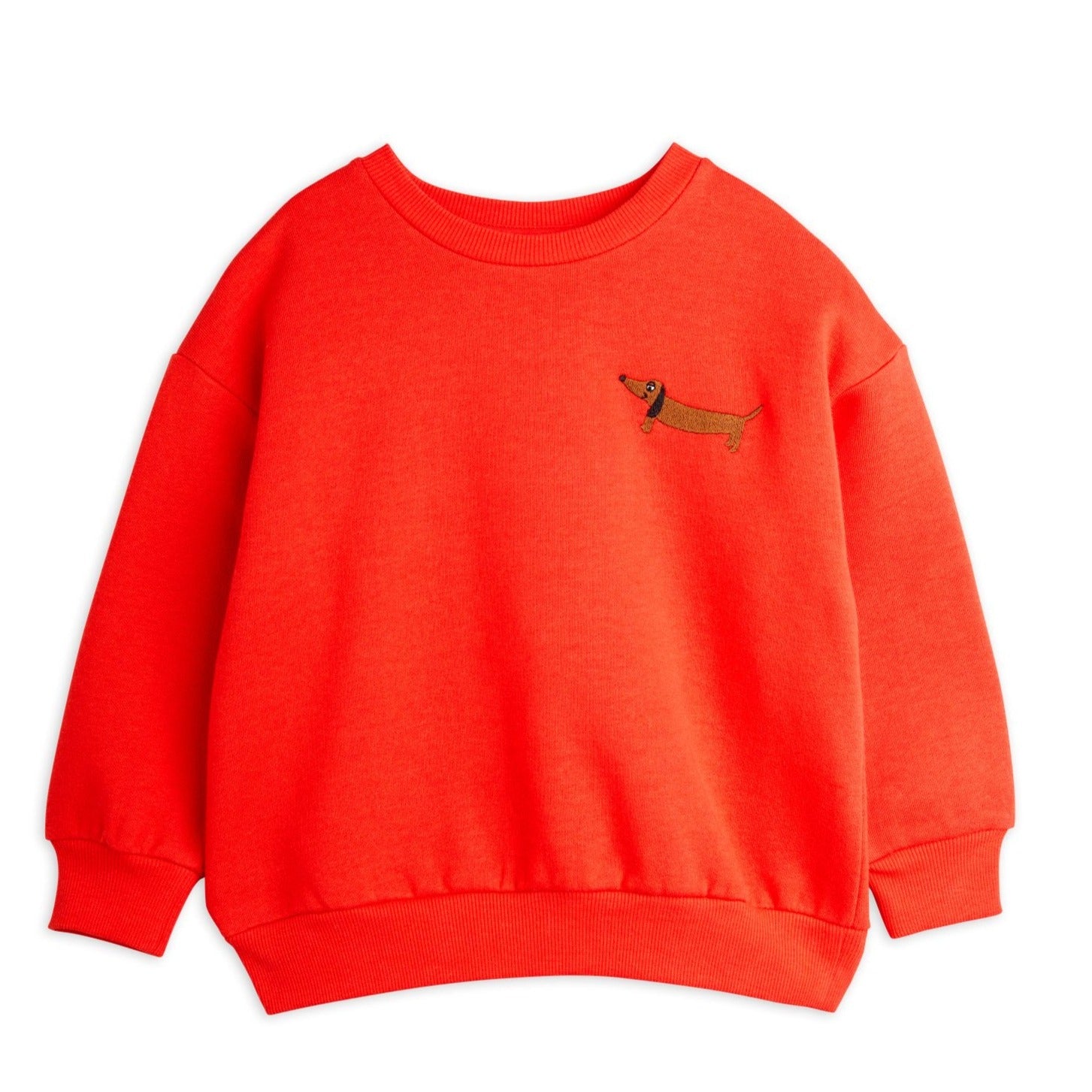 MINI RODINI / Dog emb Sweatshirt - red