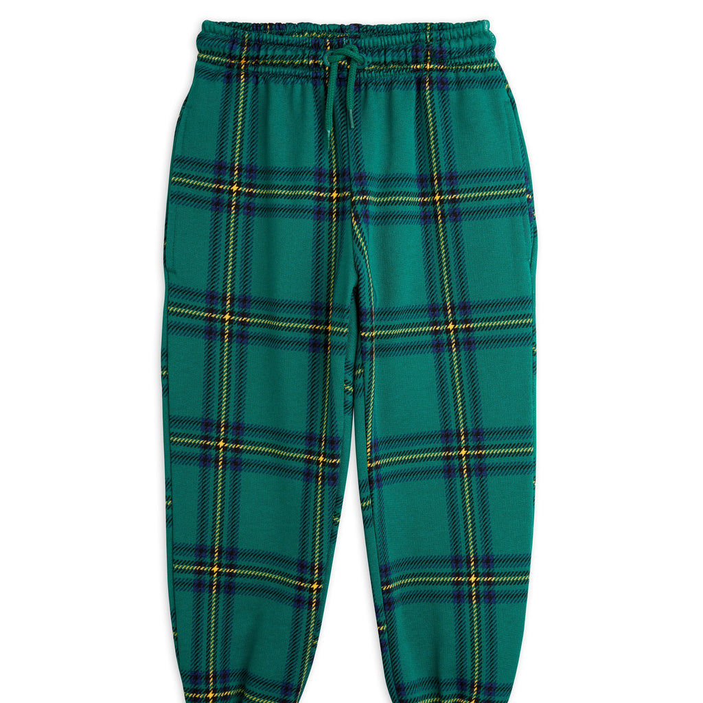 MINI RODINI / Check Sweatpants - green