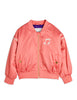 MINI RODINI / Note Satin baseball jacket - pink