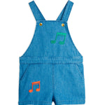 MINI RODINI / Note denim dungarees