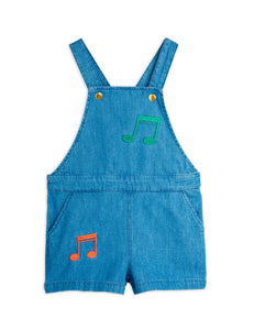 MINI RODINI / Note denim dungarees