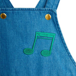 MINI RODINI / Note denim dungarees