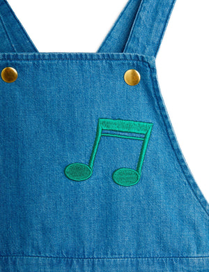 MINI RODINI / Note denim dungarees