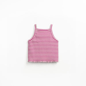 PLAY UP / Striped Rib top