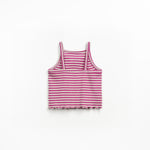 PLAY UP / Striped Rib top