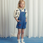 MINI RODINI / Note denim dungarees