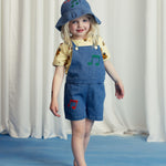 MINI RODINI / Note denim dungarees