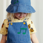 MINI RODINI / Note denim dungarees