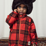 MINI RODINI / Check Fleece Jacket - red