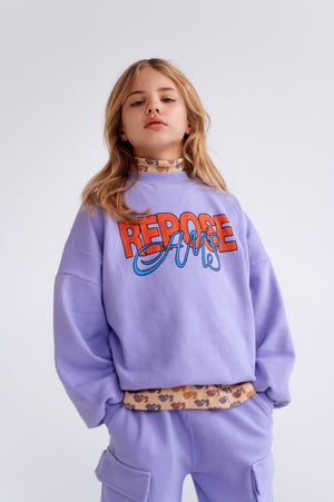 REPOSE / Crewneck sweater - bright violet Laatste 2jr/92